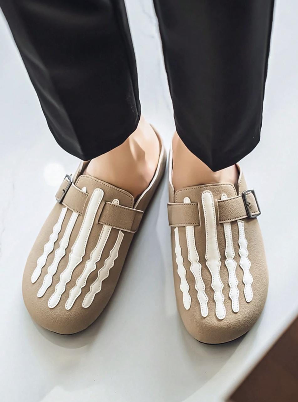 Creme Skeleton Sandals