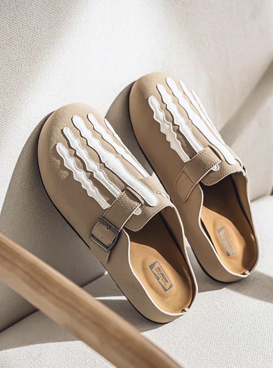 Creme Skeleton Sandals