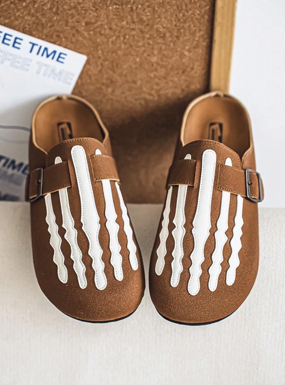 Tan Skeleton Sandals