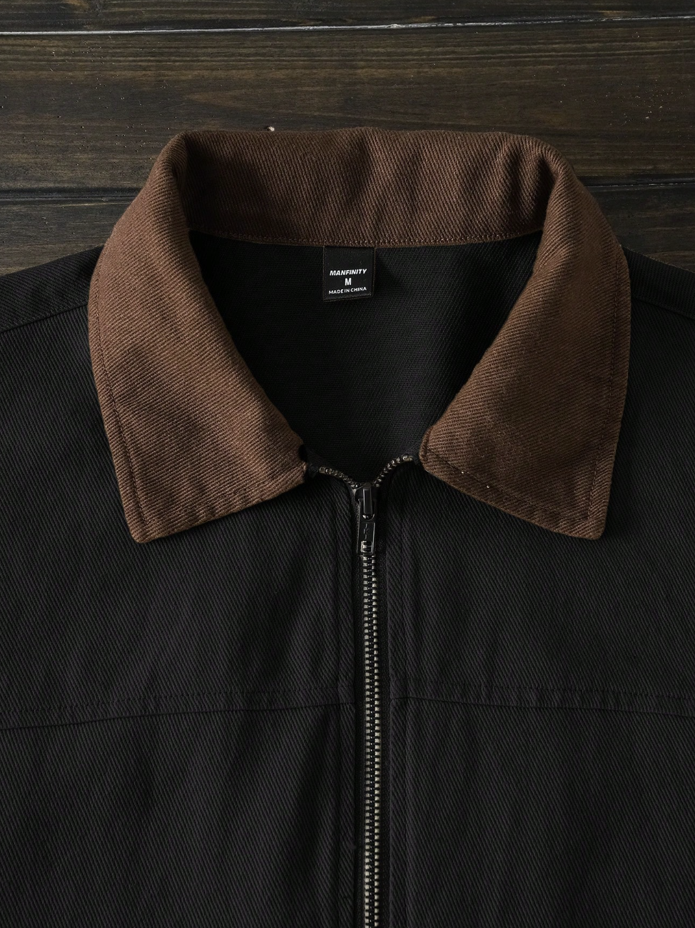 Black and Brown Collared Jacket