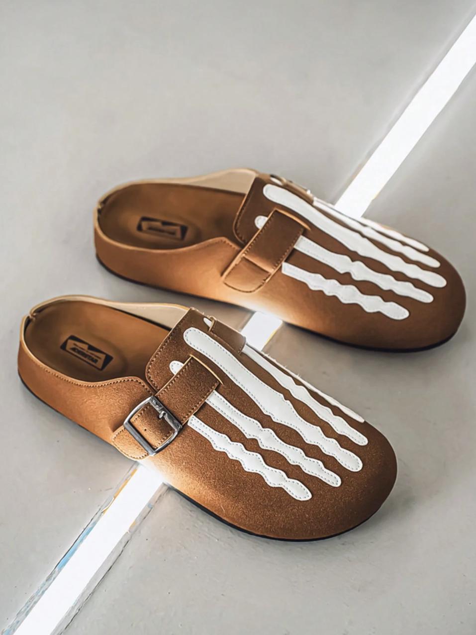 Tan Skeleton Sandals