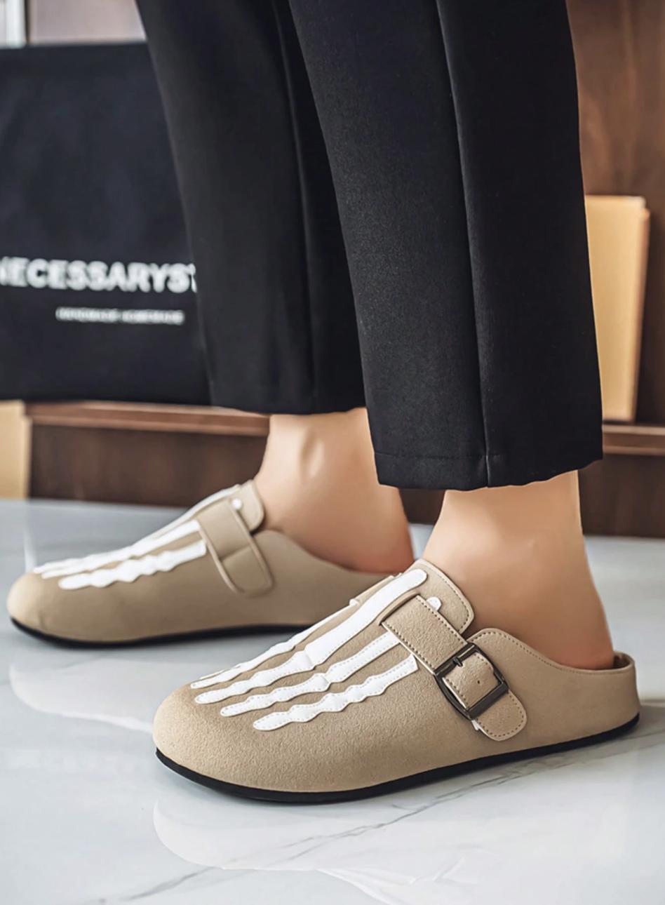 Creme Skeleton Sandals