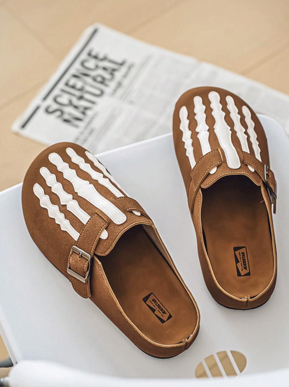 Tan Skeleton Sandals